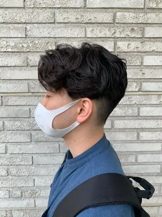 パーマ メンズ メンズ特化フェード パーマ小林裕史のヘアスタイル