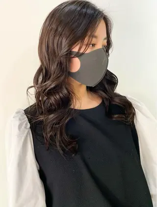 ロング カラー レイヤーカット 赤み消し　店長/大和のヘアスタイル