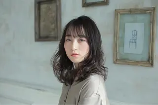 セミロング パーマ 貴方に似合うを見つけ ます🌱市川リョウカのヘアスタイル