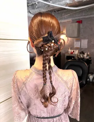 ロング ヘアアレンジ 💗鈴木茉奈💗艶髪 /透明感/暖色カラーのヘアスタイル