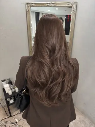 ロング カラー 髪質改善カラー韓国風 レイヤーtudaのヘアスタイル