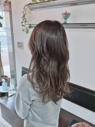 セミロング ツヤ髪ケアカラー✨ 中谷良成のヘアスタイル