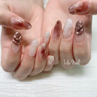 ネイル モチの良さ◉ フィルインネイル♡のネイルデザイン