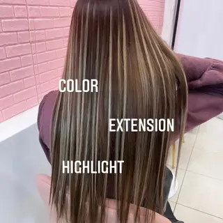 ロング カラー エクステ🩵ブリーチ 韓国ヘア🩵KAEのヘアスタイル