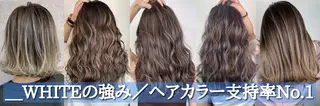 セミロング カラー _WHITE上本町 代表のヘアスタイル