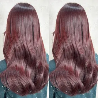ロング カラー Rin♡透明感ピンク 🎀白肌ラベンダーのヘアスタイル
