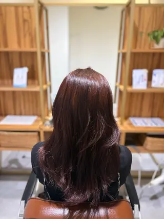 セミロング カラー 木田 絢子のヘアスタイル