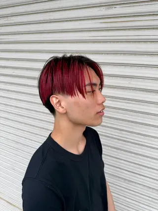 カラー メンズ 艶カラー×デザイン カラー特化/値賀大樹のヘアスタイル