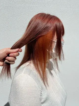 セミロング カラー ヘアアレンジ 「sumi」 AMIのヘアスタイル