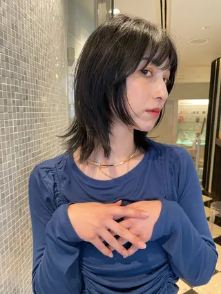 ミディアム 奥村 紗季のヘアスタイル
