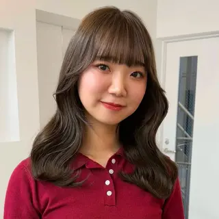 セミロング カラー エクステモデル募集 💗大阪梅田/川上のヘアスタイル