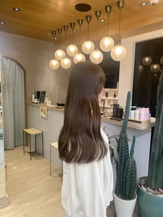 カラー りな💗垢抜け前髪/ レイヤー💗縮毛矯正のヘアスタイル