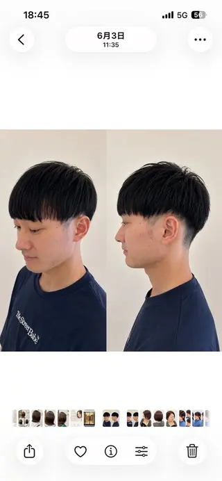 ショート カラー メンズ 久木原 ゆりのヘアスタイル