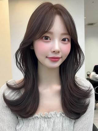 ロング 🎀アイドル前髪 yuka🎀のヘアスタイル
