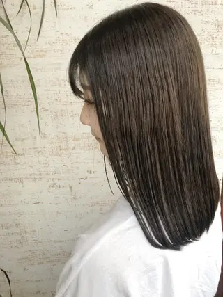 ミディアム カラー 透明感カラー/韓国 ブリーチ/古橋のヘアスタイル