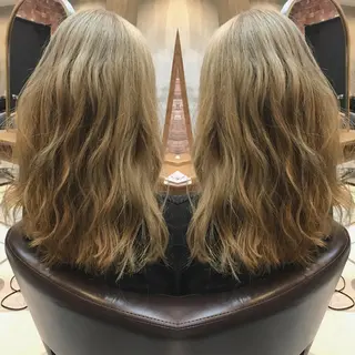 セミロング カラー 重政 和樹のヘアスタイル