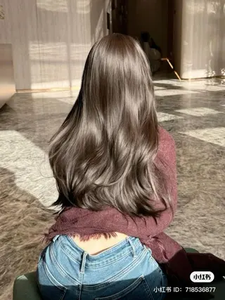 カラー 透明感グレージュ/ 艶髪/銀座TUNEのヘアスタイル