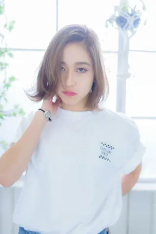 ミディアム カラー パーマ ヘアアレンジ ✨ハイクオリティ✨ 山本香也のヘアスタイル