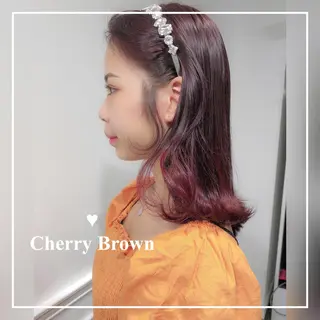 セミロング カラー miyu /トレンド カラー×艶髪のヘアスタイル