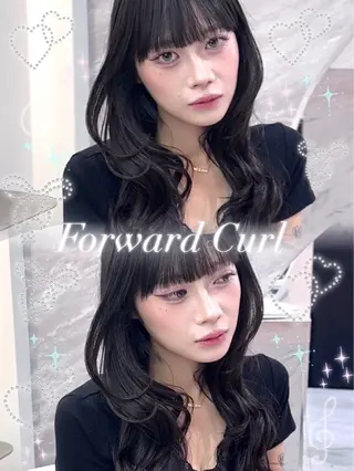 セミロング カラー ヘアアレンジ 🖤kana韓国ヘア 艶髪カラー特化🖤のヘアスタイル