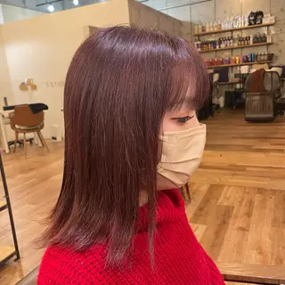 ミディアム カラー 外間 智恵のヘアスタイル