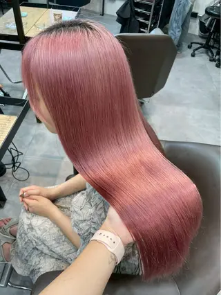 ロング カラー ハイトーンカラー💞 くるみ🎀のヘアスタイル