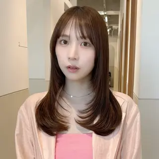 セミロング ツヤ髪♡ 佐取歩のヘアスタイル