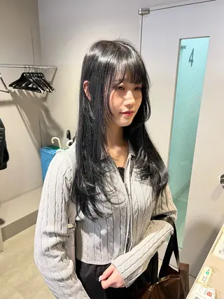 ロング カラー パーマ ヘアアレンジ メンズ 上品＆韓国風 🥀海心🥀のヘアスタイル