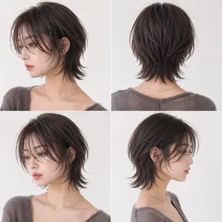 ミディアム SAIKA🫧メンズ カット/透明感カラーのヘアスタイル
