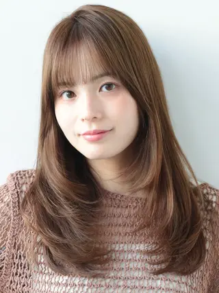 セミロング カラー 髙木美緒🌿 レイヤー/アレンジのヘアスタイル