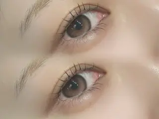 マツエク・マツパ 韓国風艶髪カラー× 束感まつ毛🎀美雨のマツエク・マツパデザイン