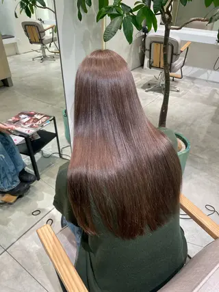ロング カラー hana🍑 ブリーチなしピンクのヘアスタイル