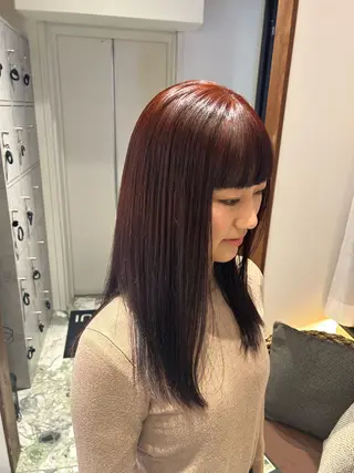 ロング カラー ナチュラルレイヤー ｜艶髪｜AYAKOのヘアスタイル