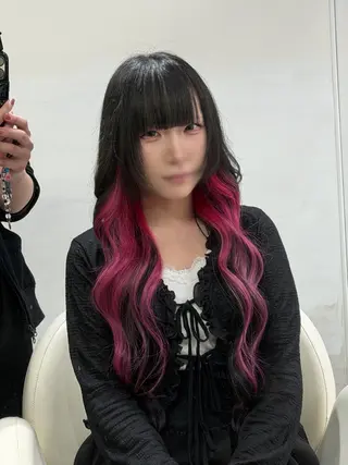 ロング カラー ヘアアレンジ makoto 池袋 カット 縮毛矯正のヘアスタイル