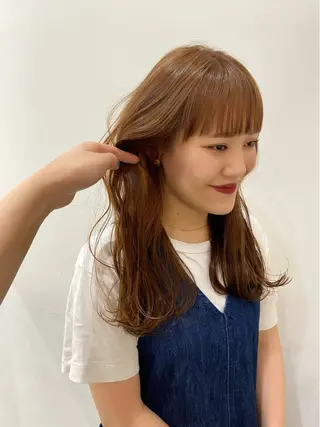 ロング カラー 関 桃萌果のヘアスタイル