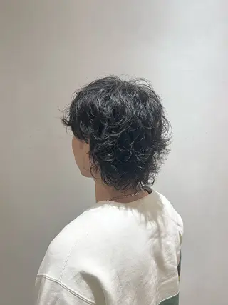ミディアム パーマ 竹内 康浩のヘアスタイル