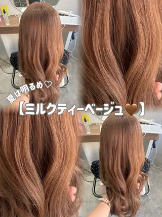 ロング カラー 結べるレイヤー/ 透明感カラー/和奏のヘアスタイル