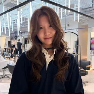 ロング 韓国ヘア/グレージュ kanako🤍🫧のヘアスタイル