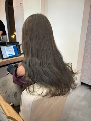 ロング 髪質改善美髪 矯正/髪質改善カラーのヘアスタイル