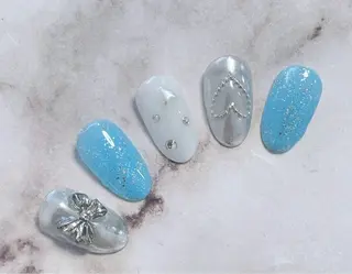 ネイル H3 Nail Tsuki🦋💙のネイルデザイン