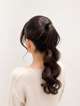 ロング ヘアアレンジ ヘアセット ヘッドスパ/河西未来のヘアスタイル