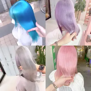 セミロング 町田ブリーチ特化 MANATOのヘアスタイル