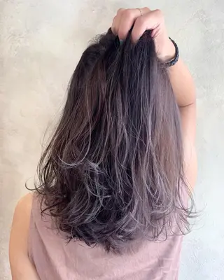 セミロング カラー 沖縄東京2拠点美容師 mamicoのヘアスタイル