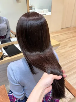 ロング カラー パーマ/レイヤー かどたはるなのヘアスタイル