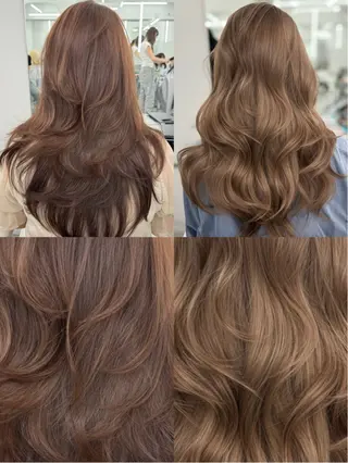ロング カラー 顔まわりの神様✨ 透明感カラー藤嶋秀幸のヘアスタイル