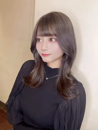 ミディアム カラー 🦋韓国hair🦋 エクステ店長sakiのヘアスタイル