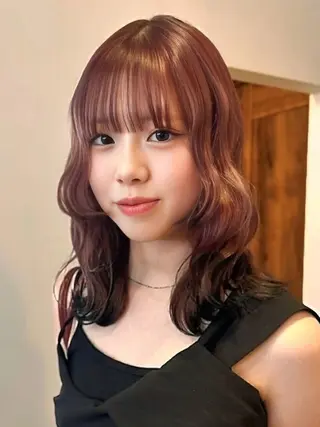 セミロング カラー loty すずなのヘアスタイル