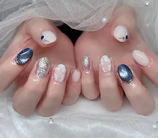 ネイル 🎀PG🩵 ネイルサロンのネイルデザイン