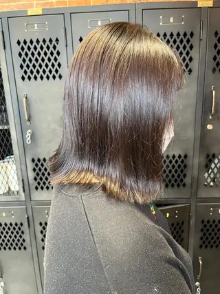 ミディアム カラー パーマ ヘアアレンジ メンズ キッズ ネイル マツエク・マツパ アイブロウ 久木原 ゆりのヘアスタイル