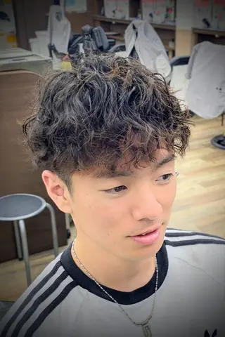 ショート パーマ 理容プラージュ燕三条 福井のヘアスタイル